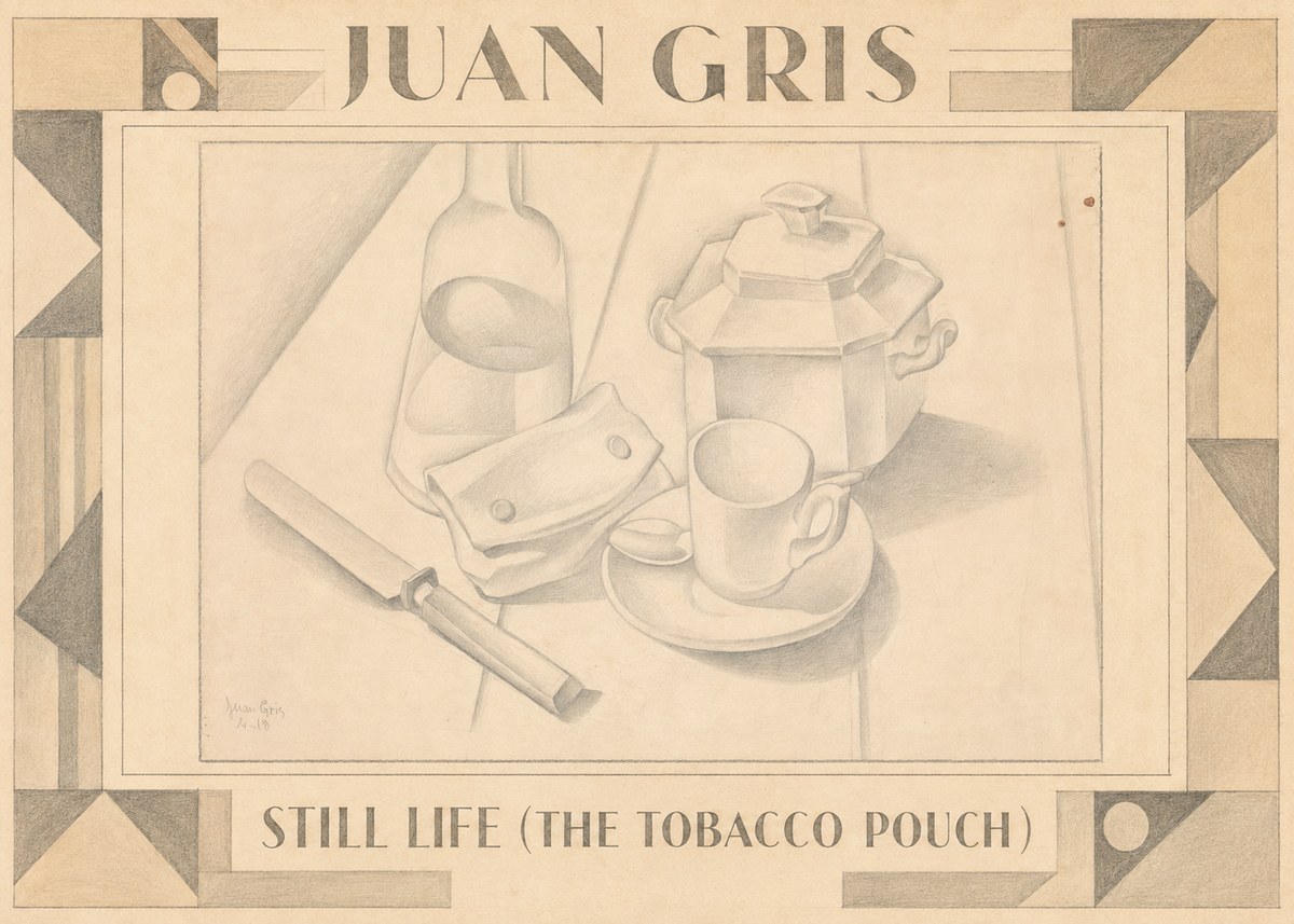Juan Gris Still Life (the Tobacco Pouch) No1 - Póster