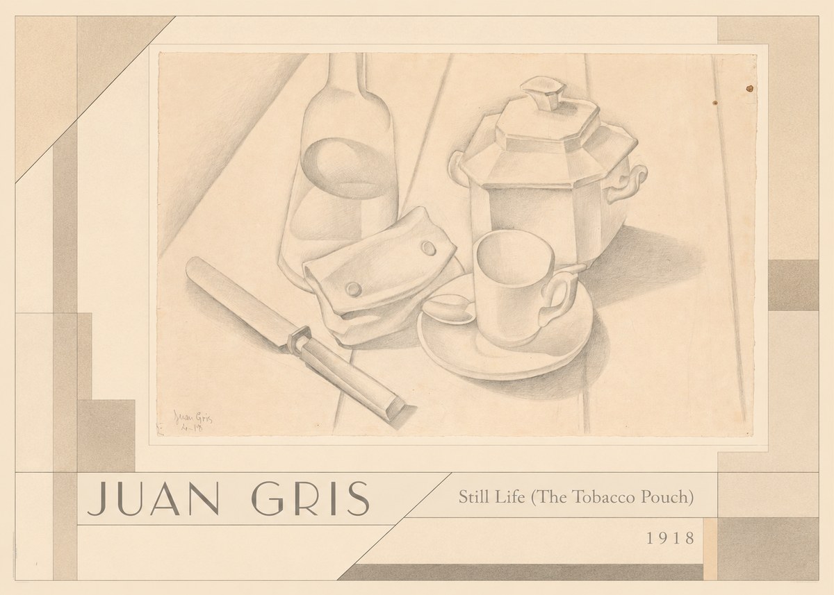 Juan Gris Still Life (the Tobacco Pouch) No4 - Póster