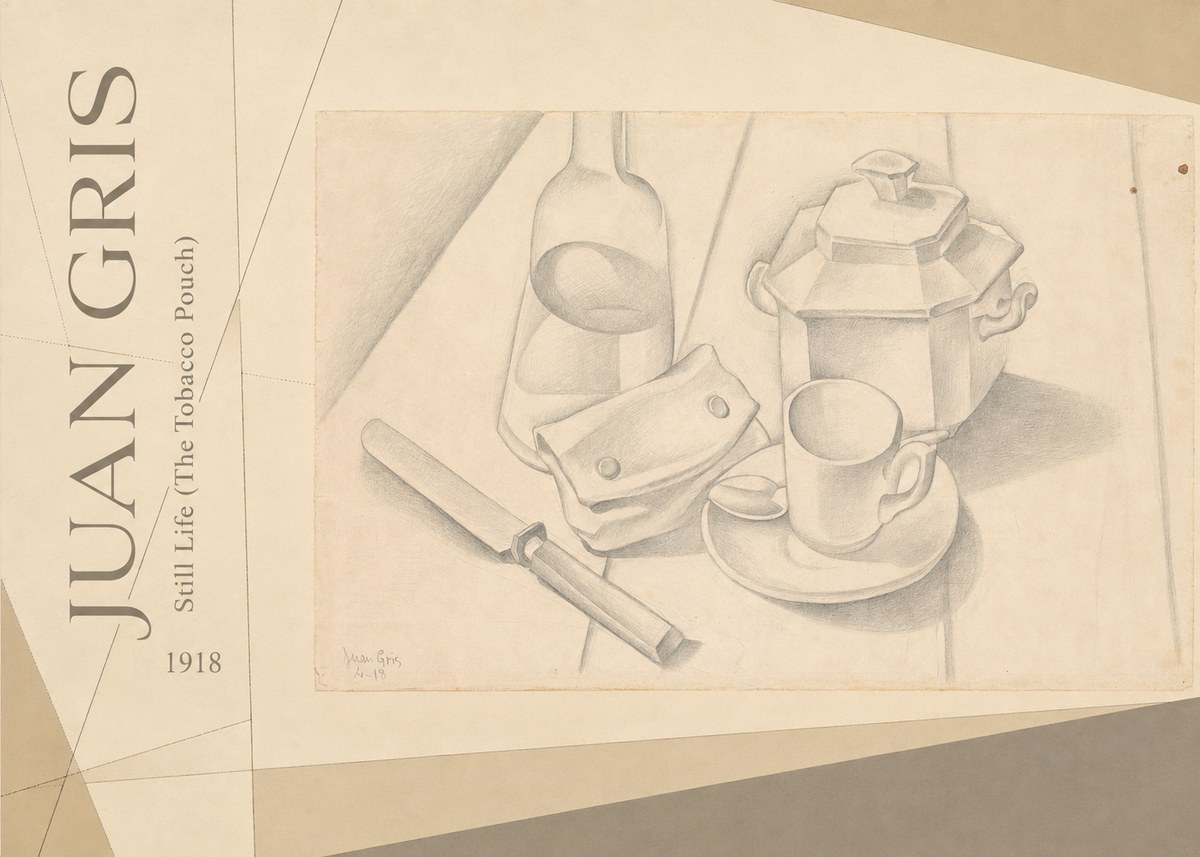 Juan Gris Still Life (the Tobacco Pouch) No5 - Póster