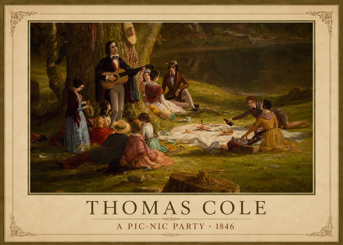 Thomas Cole A Pic-nic Party No3 - Póster
