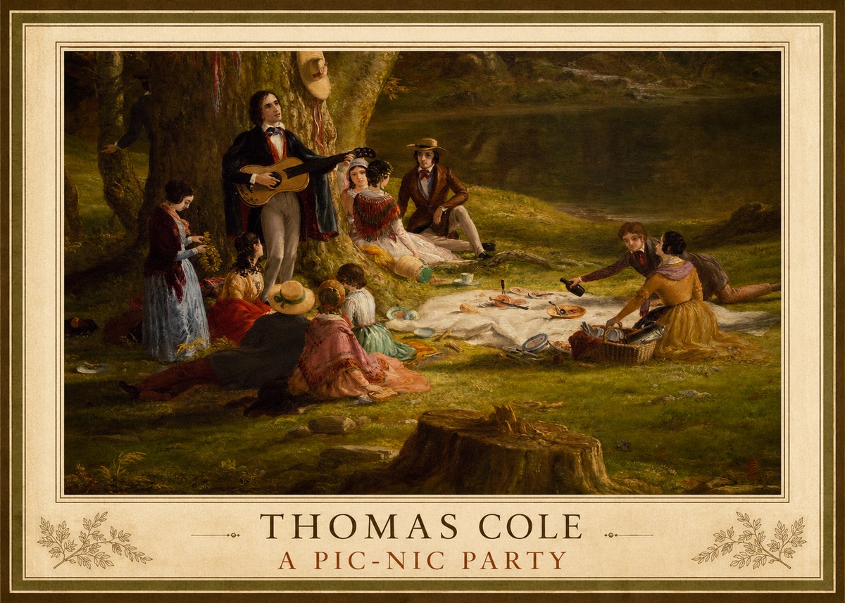 Thomas Cole A Pic-nic Party No4 - Póster