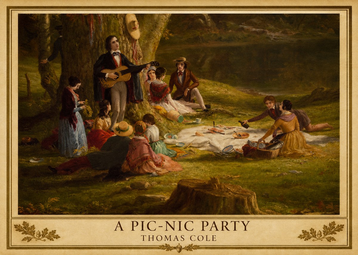 Thomas Cole A Pic-nic Party No5 - Póster