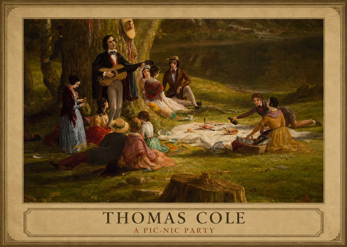 Thomas Cole A Pic-nic Party No6 - Póster