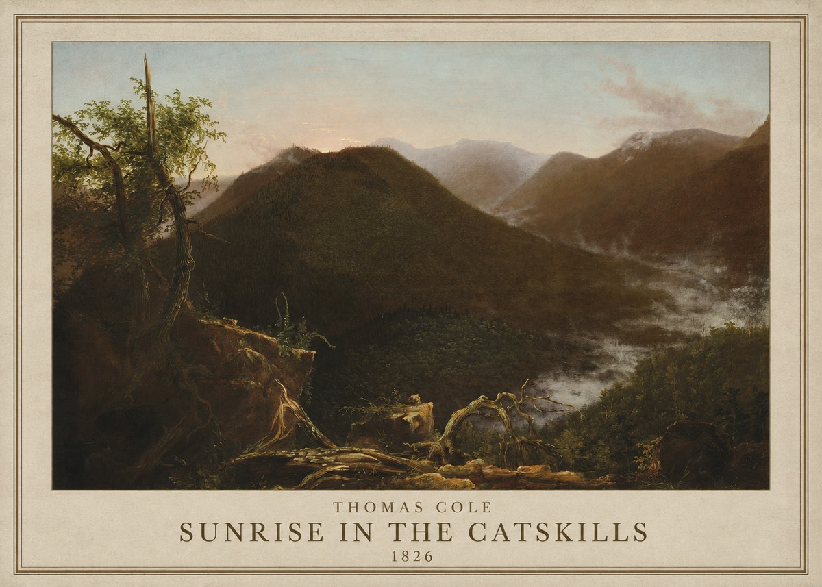 Thomas Cole Sunrise in the Catskills I No1 - Póster