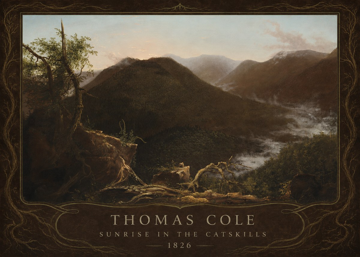 Thomas Cole Sunrise in the Catskills I No3 - Póster