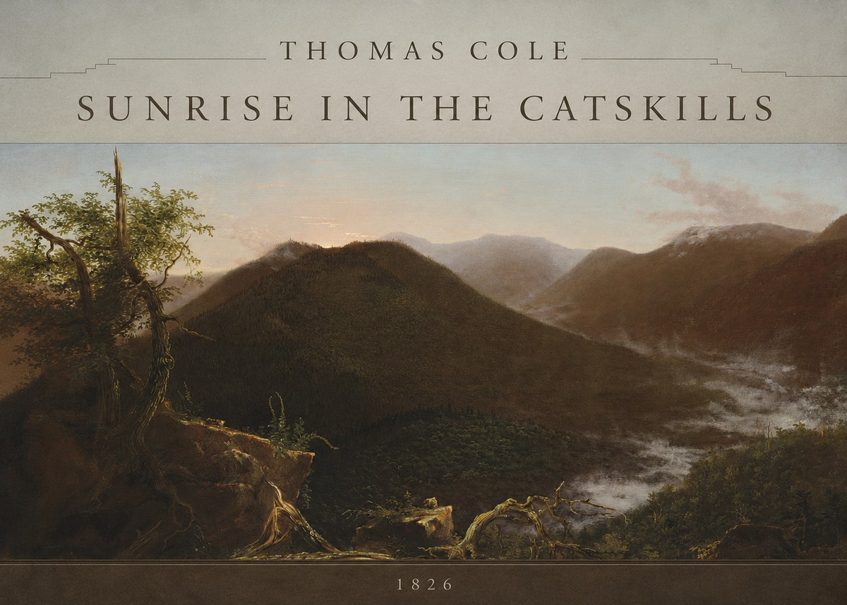 Thomas Cole Sunrise in the Catskills I No6 - Póster