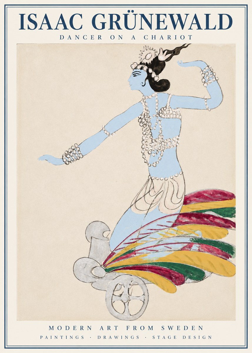 Isaac Grünewald Dancer on a Chariot No1 - Póster