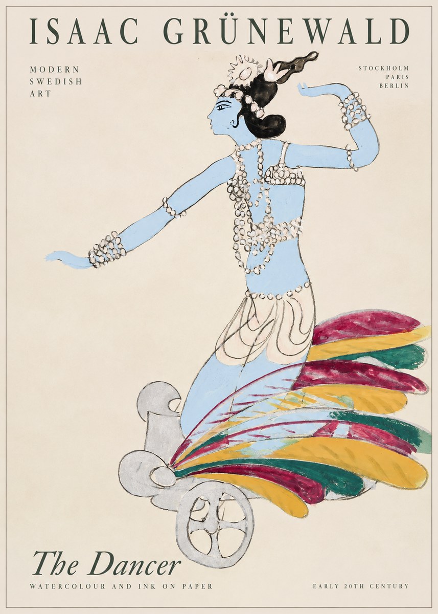 Isaac Grünewald Dancer on a Chariot No2 - Póster