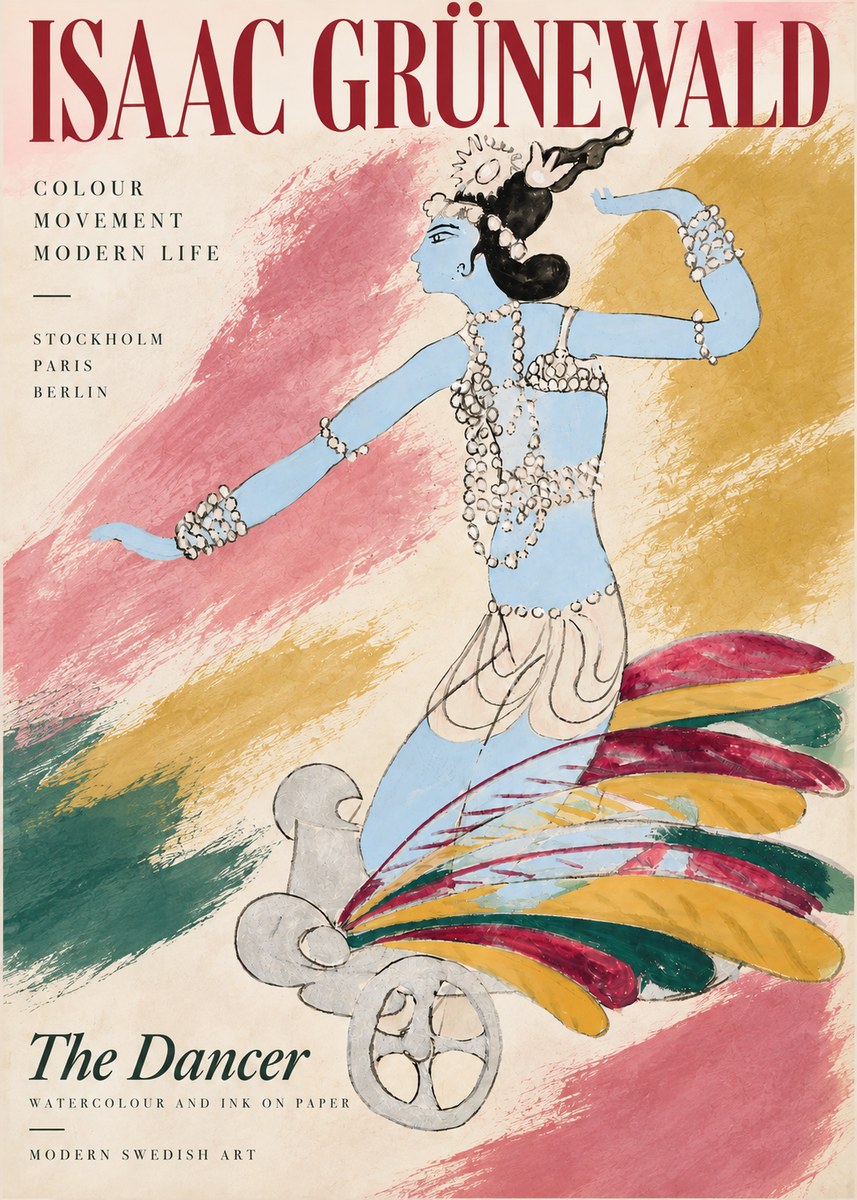 Isaac Grünewald Dancer on a Chariot No4 - Póster