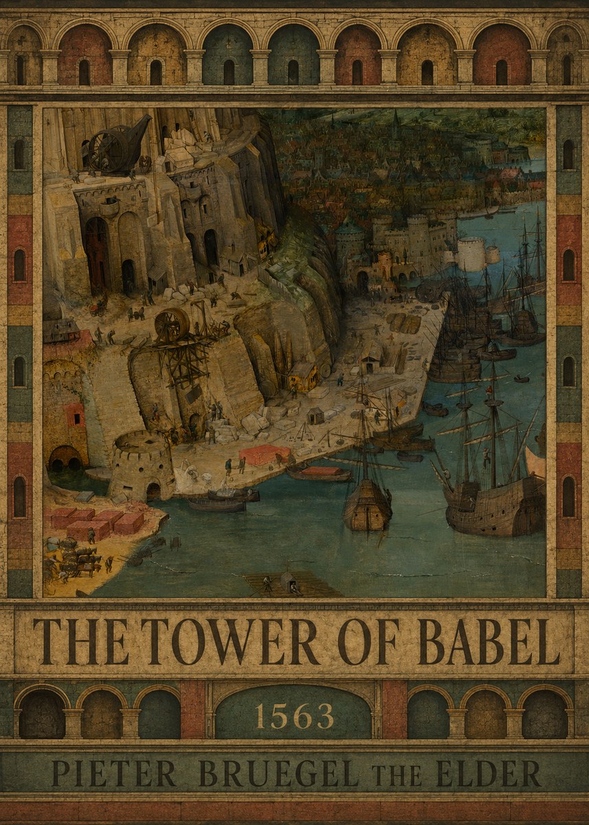 Pieter Bruegel The Tower of Babel VI No3 - Póster