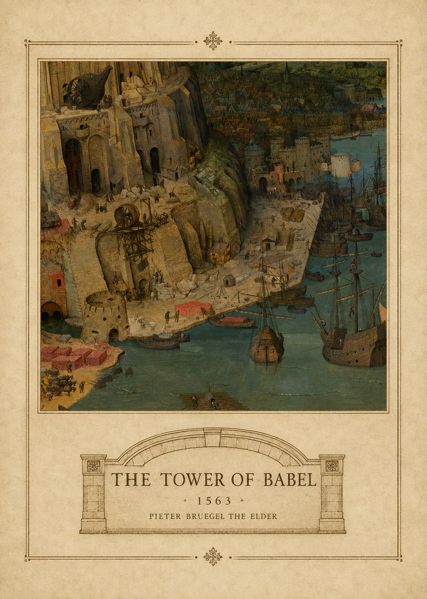 Pieter Bruegel The Tower of Babel VI No4 - Póster