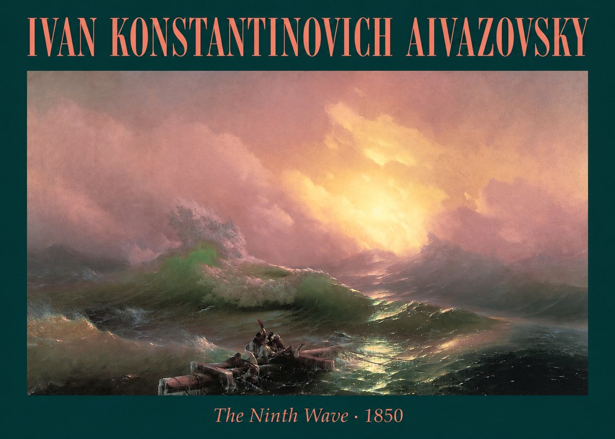 Ivan Konstantinovich Aivazovsky The Ninth Wave II No1 - Póster