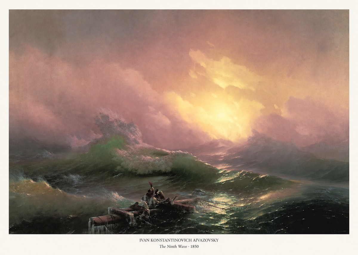 Ivan Konstantinovich Aivazovsky The Ninth Wave II No5 - Póster