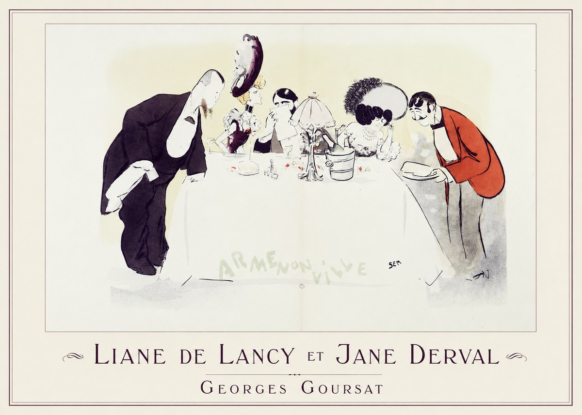 Georges Goursat Liane De Lancy Et Jane Derval No1 - Póster
