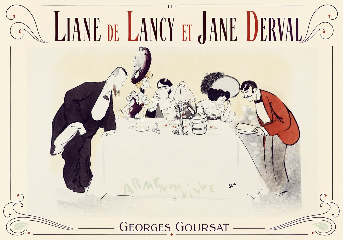 Georges Goursat Liane De Lancy Et Jane Derval No3 - Póster