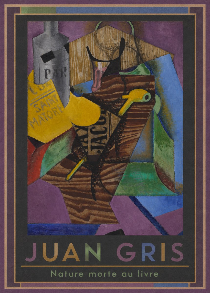 Juan Gris Nature Morte Au Livre No1 - Póster