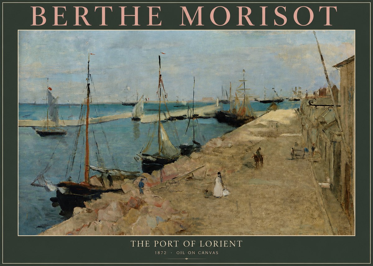 Berthe Morisot The Port of Lorient No3 - Póster