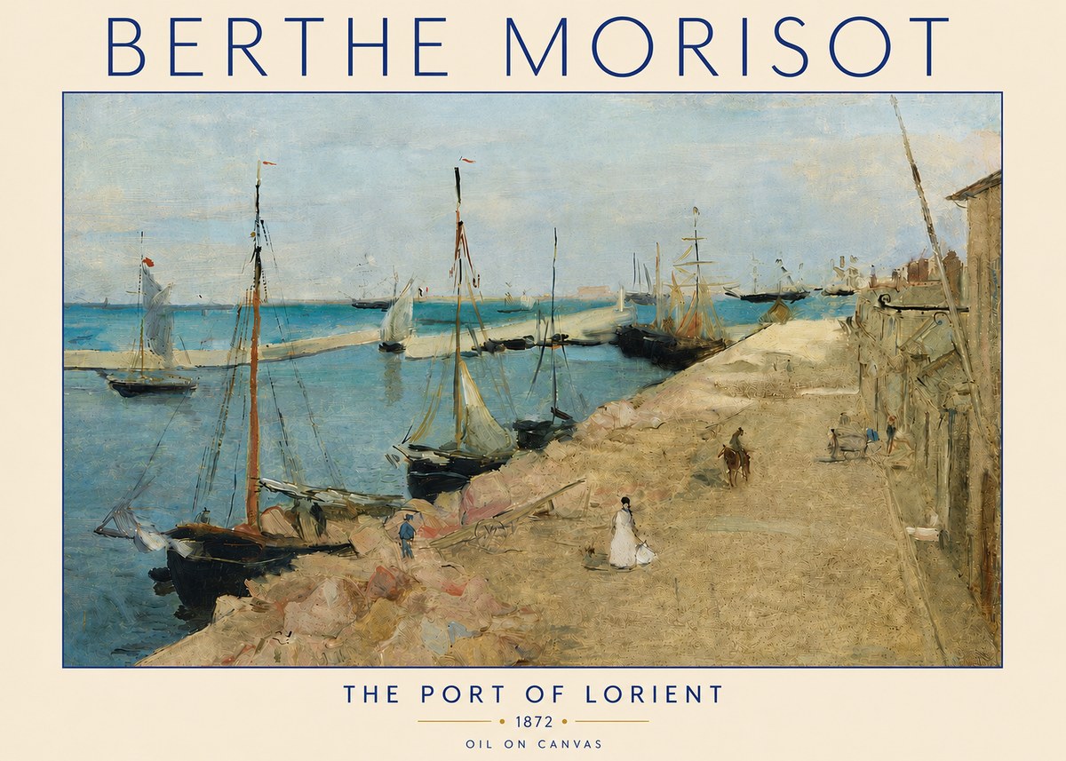 Berthe Morisot The Port of Lorient No4 - Póster