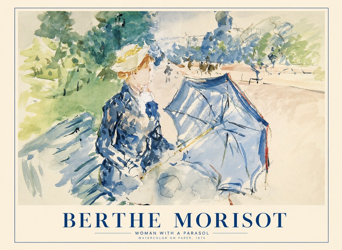 Berthe Morisot Woman with a Parasol No1 - Póster
