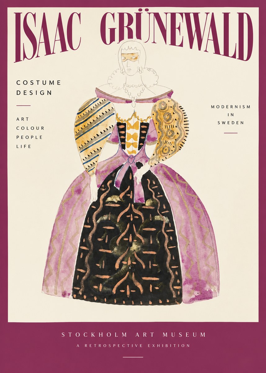 Isaac Grünewald Costume Design V No3 - Póster
