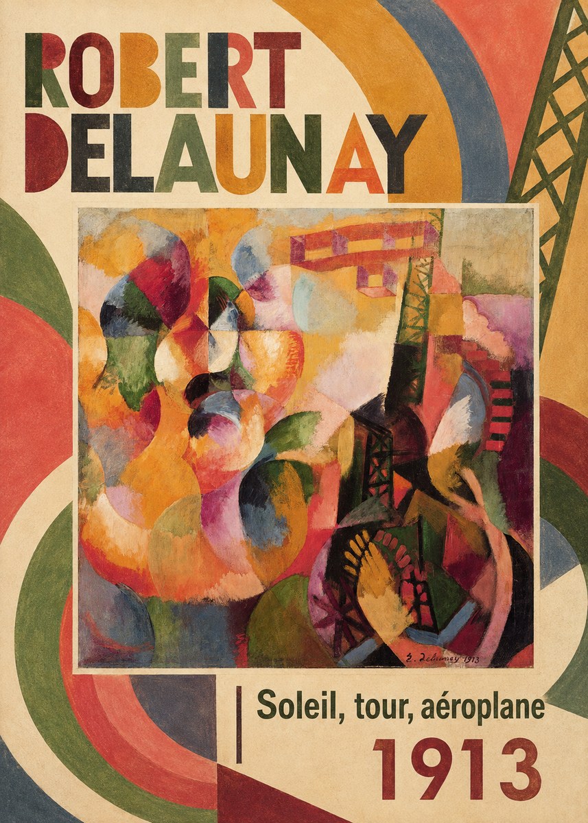Robert Delaunay Soleil, Tour, Aéroplane No2 - Póster