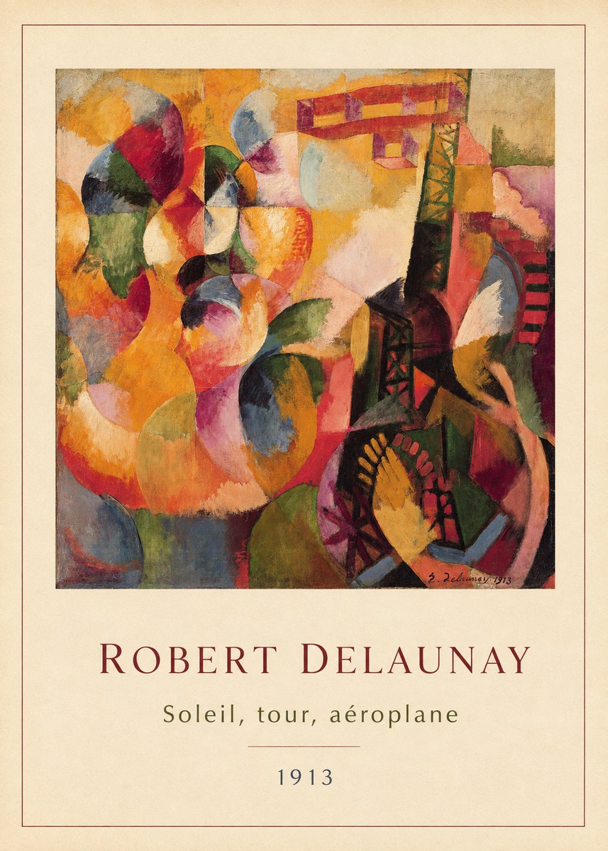 Robert Delaunay Soleil, Tour, Aéroplane No4 - Póster