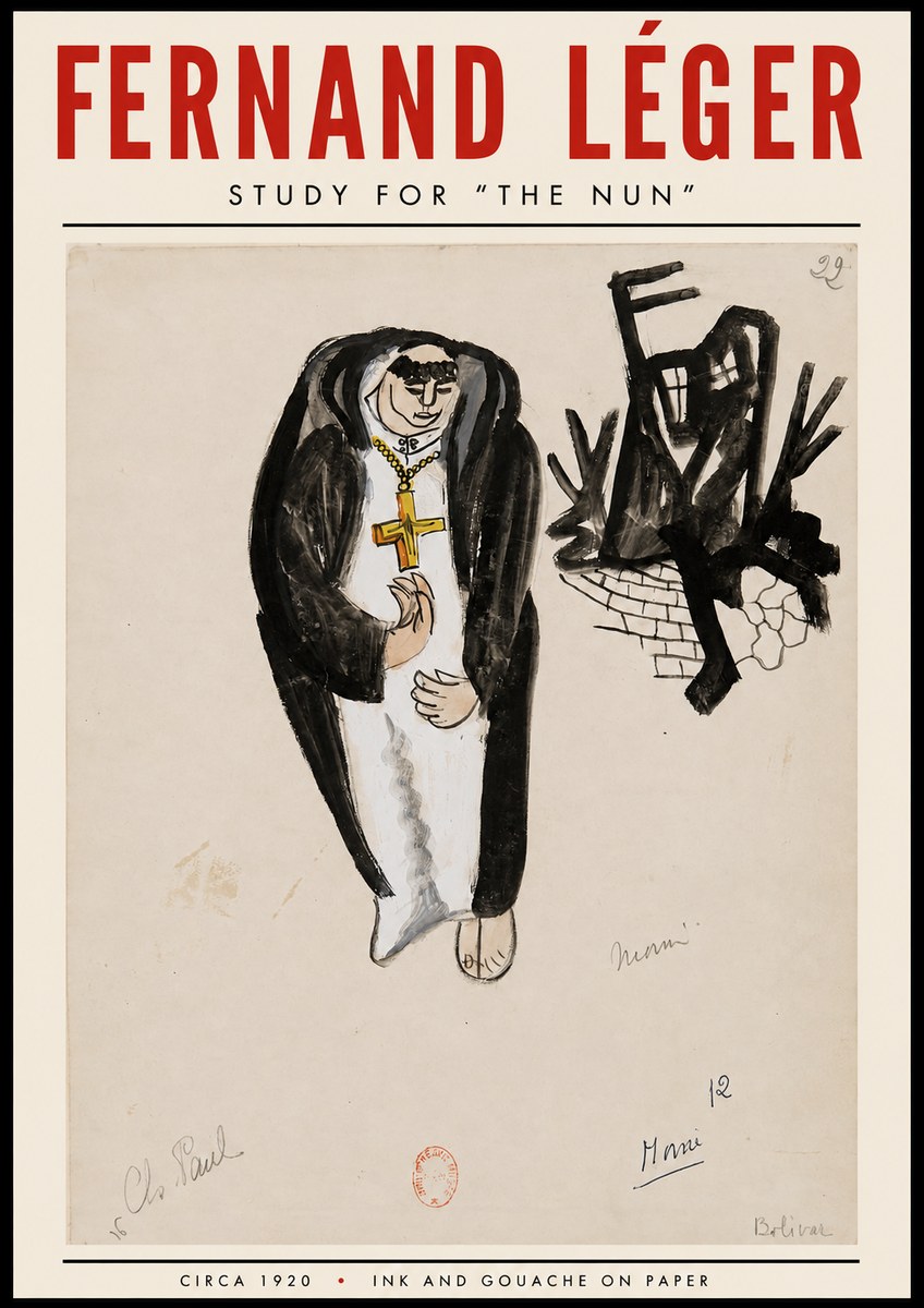Fernand Léger Study for "the Nun" No2 - Póster