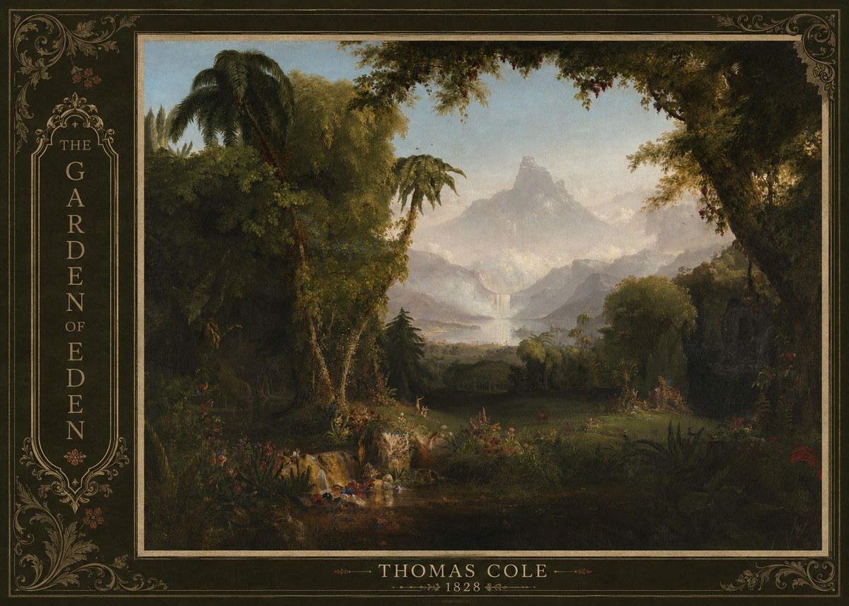 Thomas Cole The Garden of Eden I No2 - Póster
