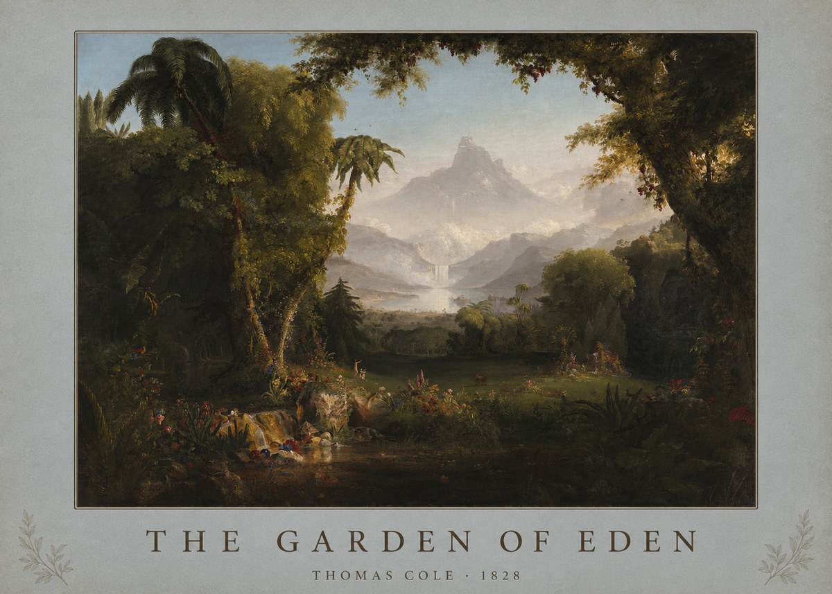 Thomas Cole The Garden of Eden I No3 - Póster