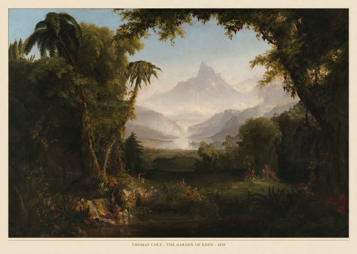 Thomas Cole The Garden of Eden I No6 - Póster