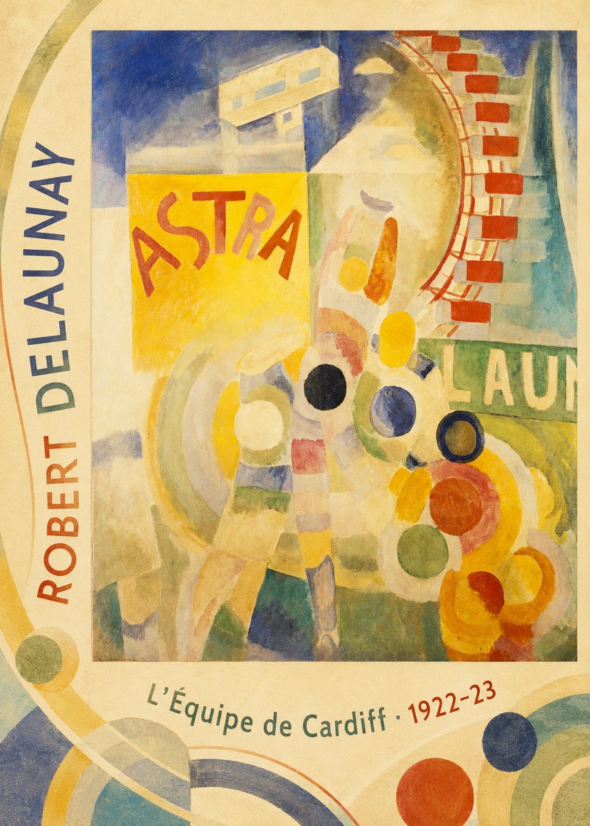 Robert Delaunay L'équipe De Cardiff No5 - Póster