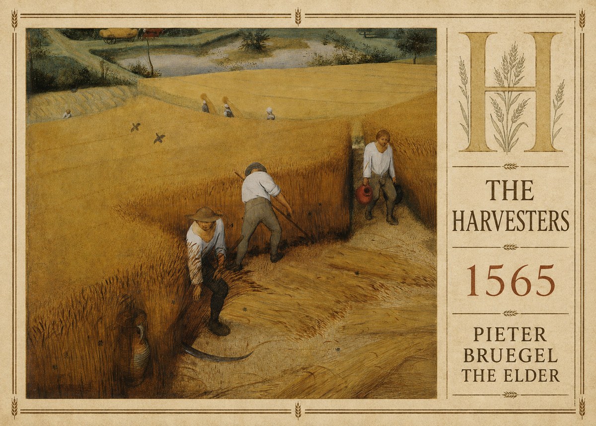 Pieter Bruegel The Harvesters IV No3 - Póster