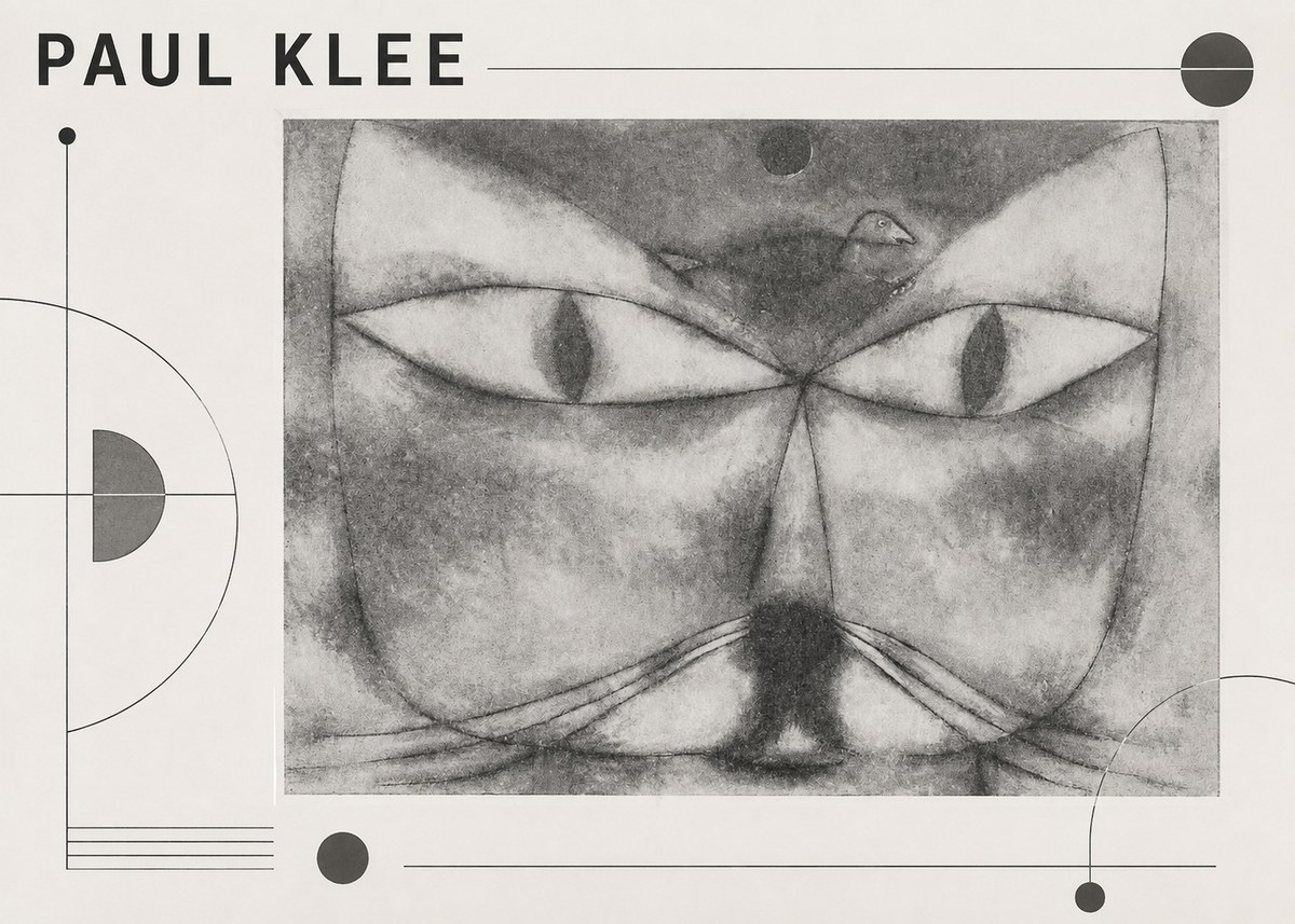 Paul Klee Cat and Bird No3 - Póster