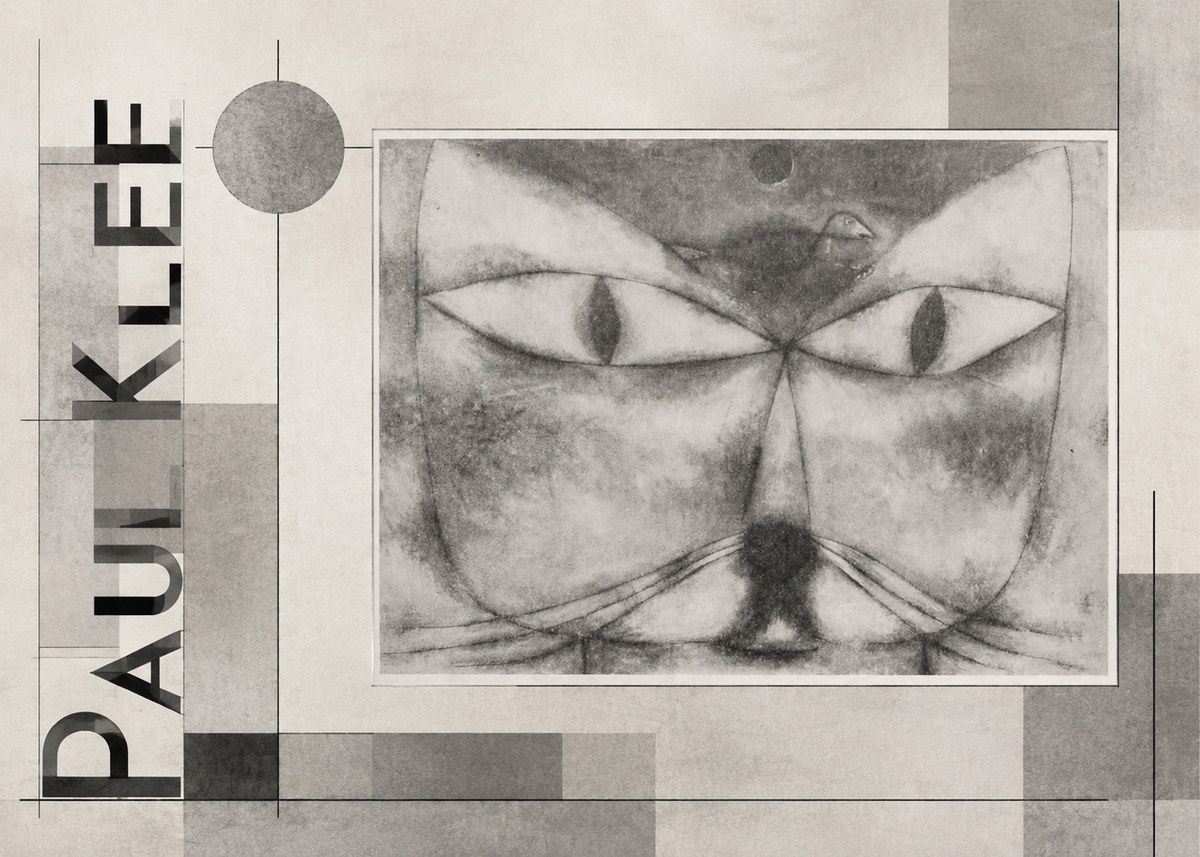Paul Klee Cat and Bird No6 - Póster