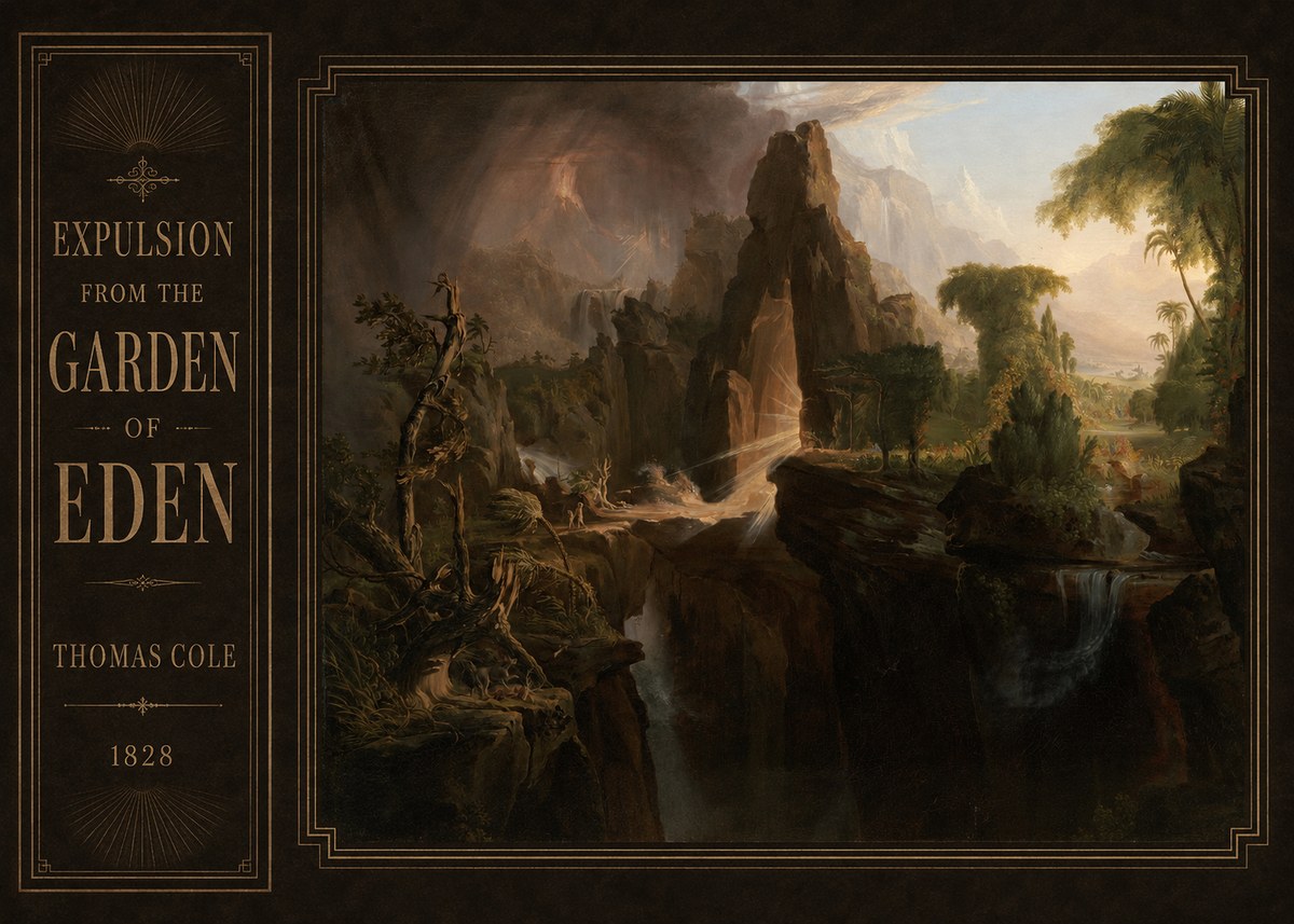 Thomas Cole Expulsion from the Garden of Eden I No2 - Póster