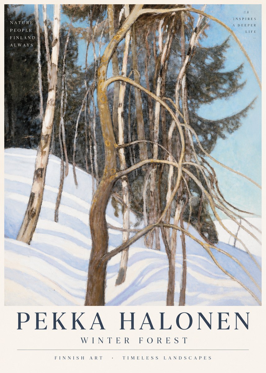 Pekka Halonen Winter Forest III No3 - Póster
