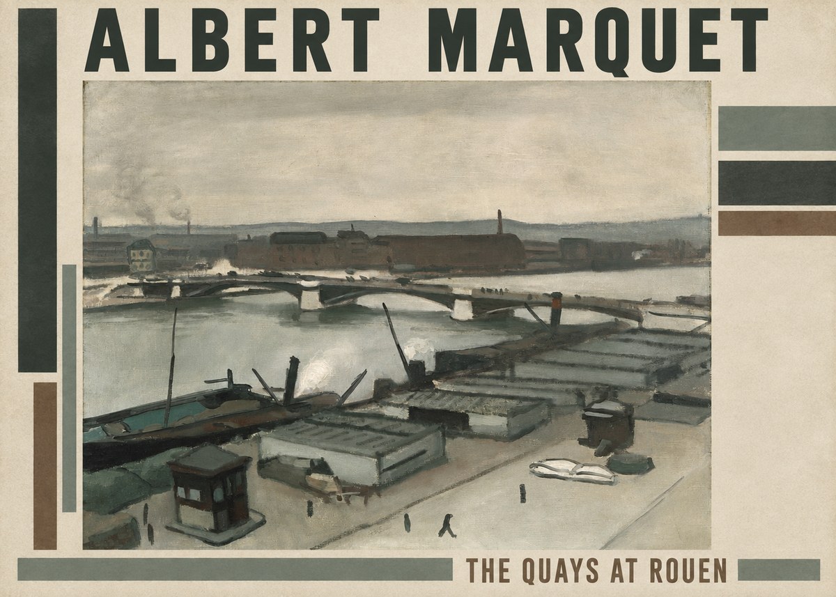 Albert Marquet The Quays at Rouen No2 - Póster