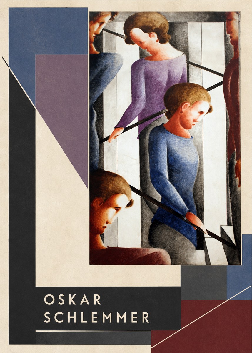 Oskar Schlemmer Staircase Figures I No2 - Póster