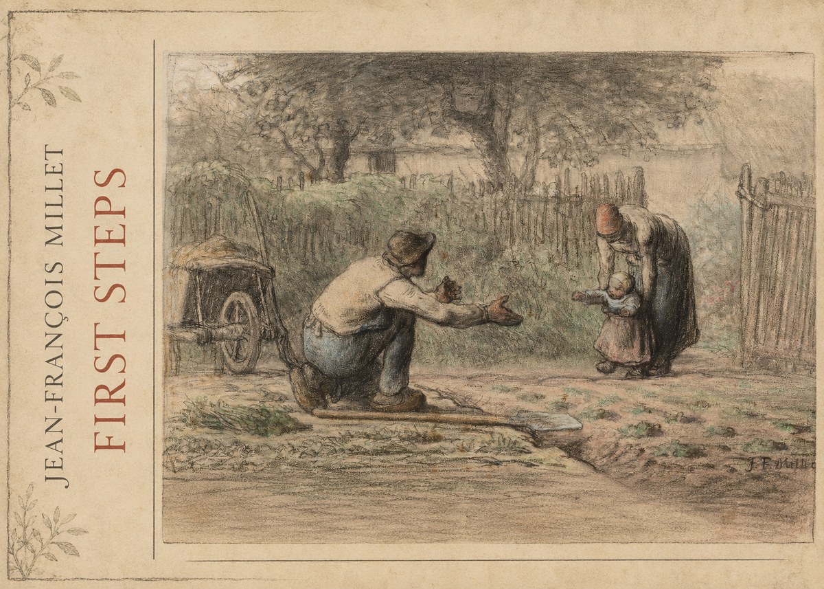 Jean-François Millet First Steps No2 - Póster