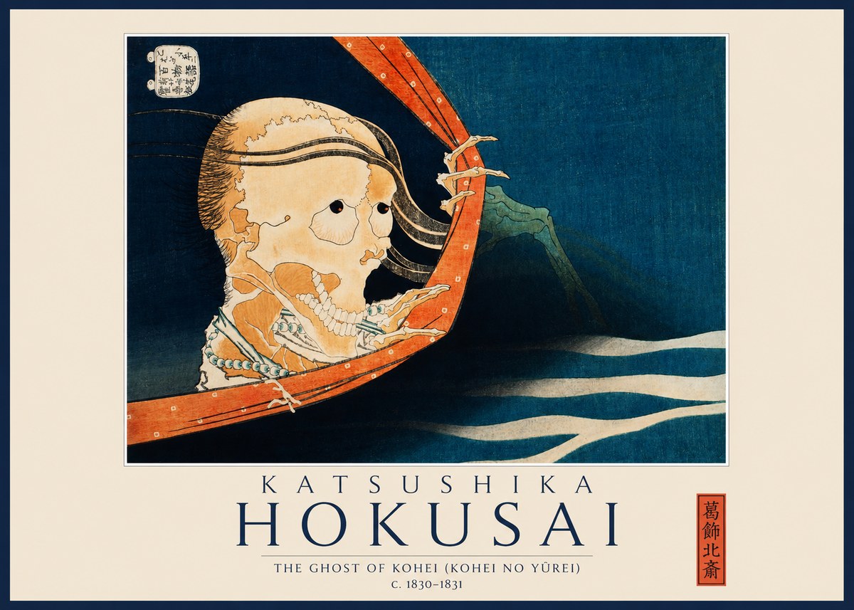 Katsushika Hokusai The Ghost of Kohei (Kohei No Yūrei) No1 - Póster