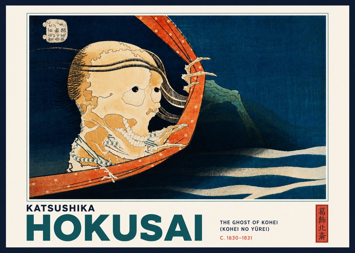 Katsushika Hokusai The Ghost of Kohei (Kohei No Yūrei) No4 - Póster