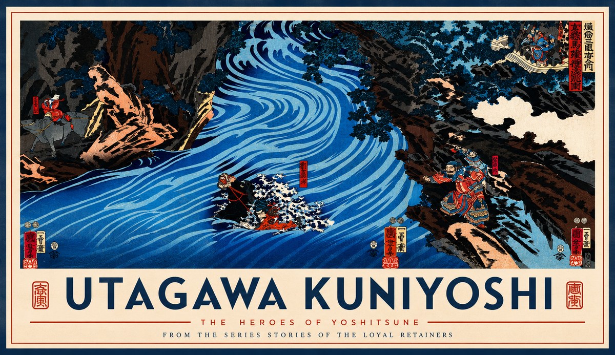 Utagawa Kuniyoshi The Heroes of Yoshitsune No2 - Póster