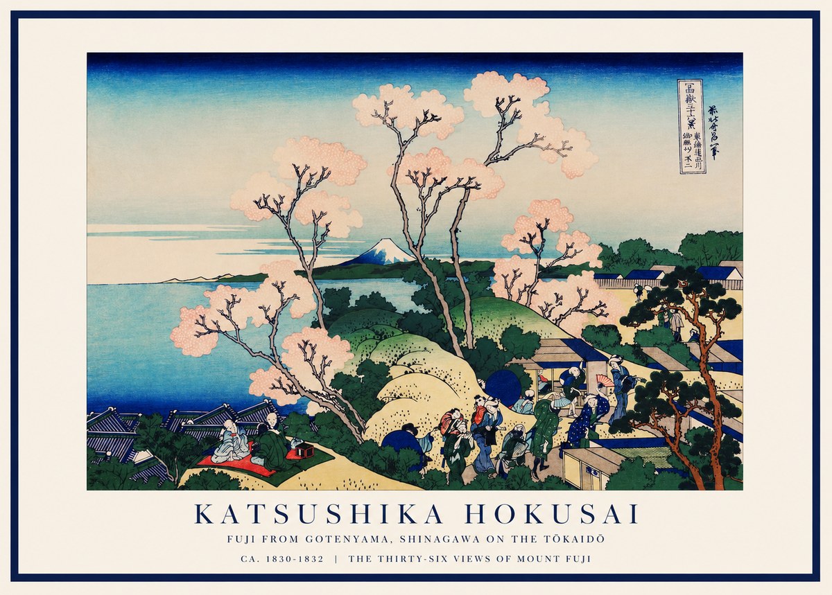 Katsushika Hokusai Fuji from Gotenyama, Shinagawa on the Tōkaidō No1 - Póster