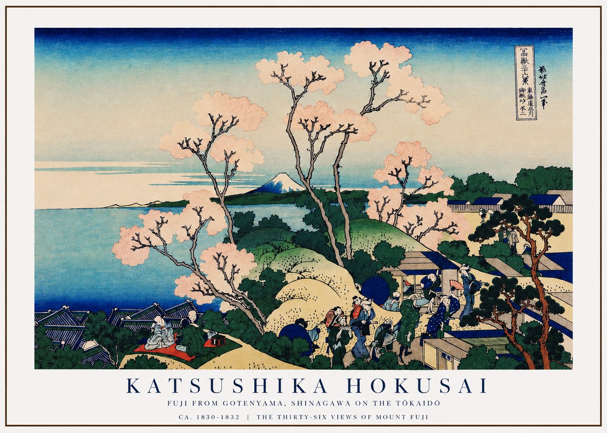 Katsushika Hokusai Fuji from Gotenyama, Shinagawa on the Tōkaidō No3 - Póster