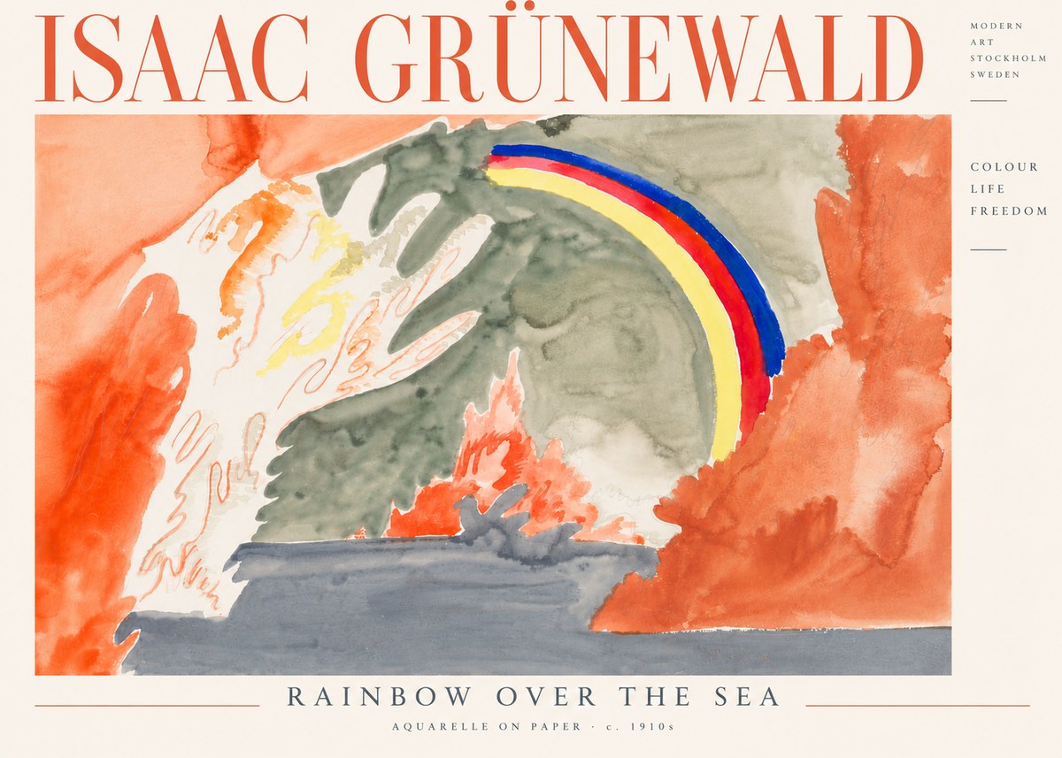 Isaac Grünewald Watercolor Composition No5 - Póster