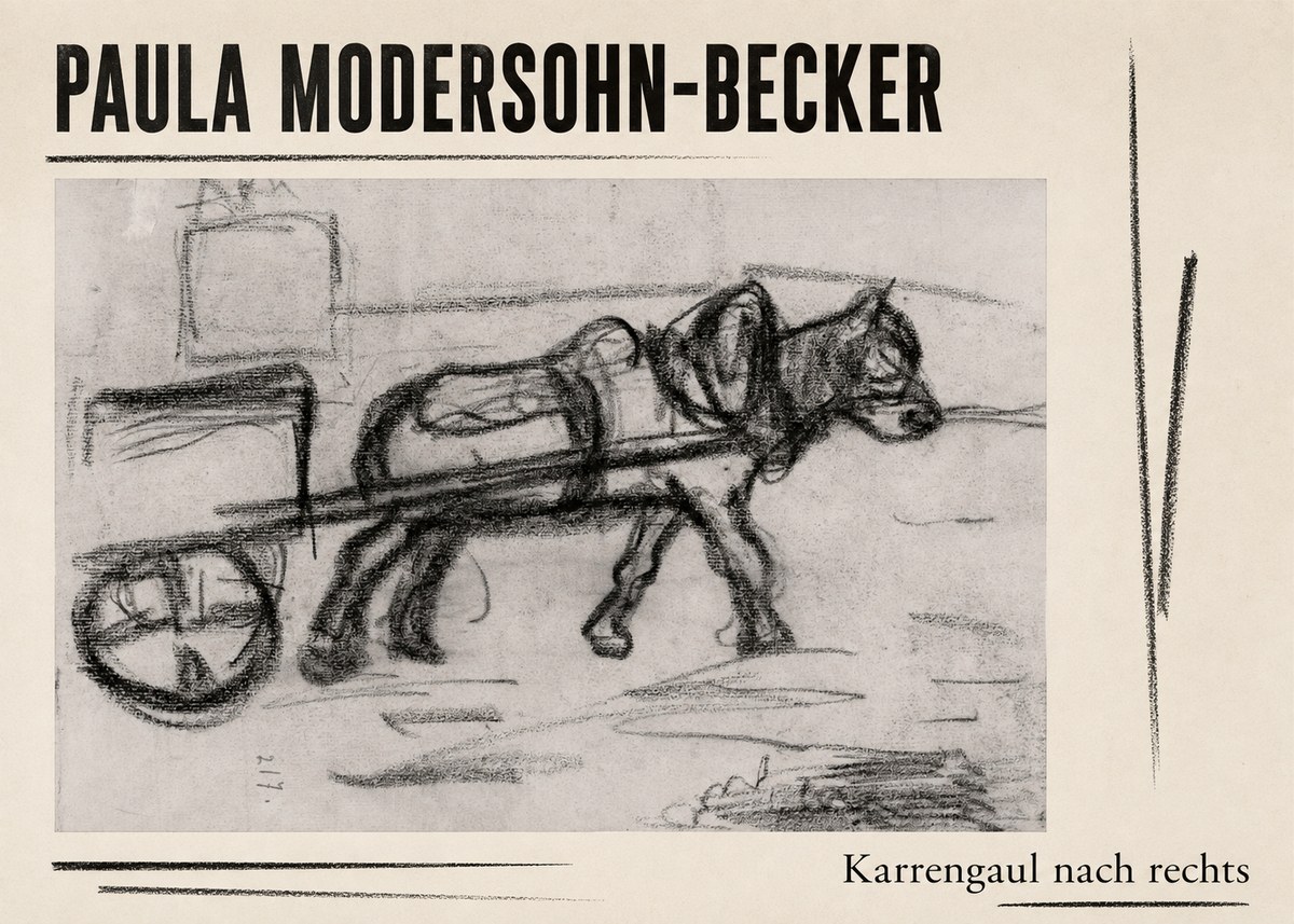 Paula Modersohn-Becker Karrengaul Nach Rechts No2 - Póster