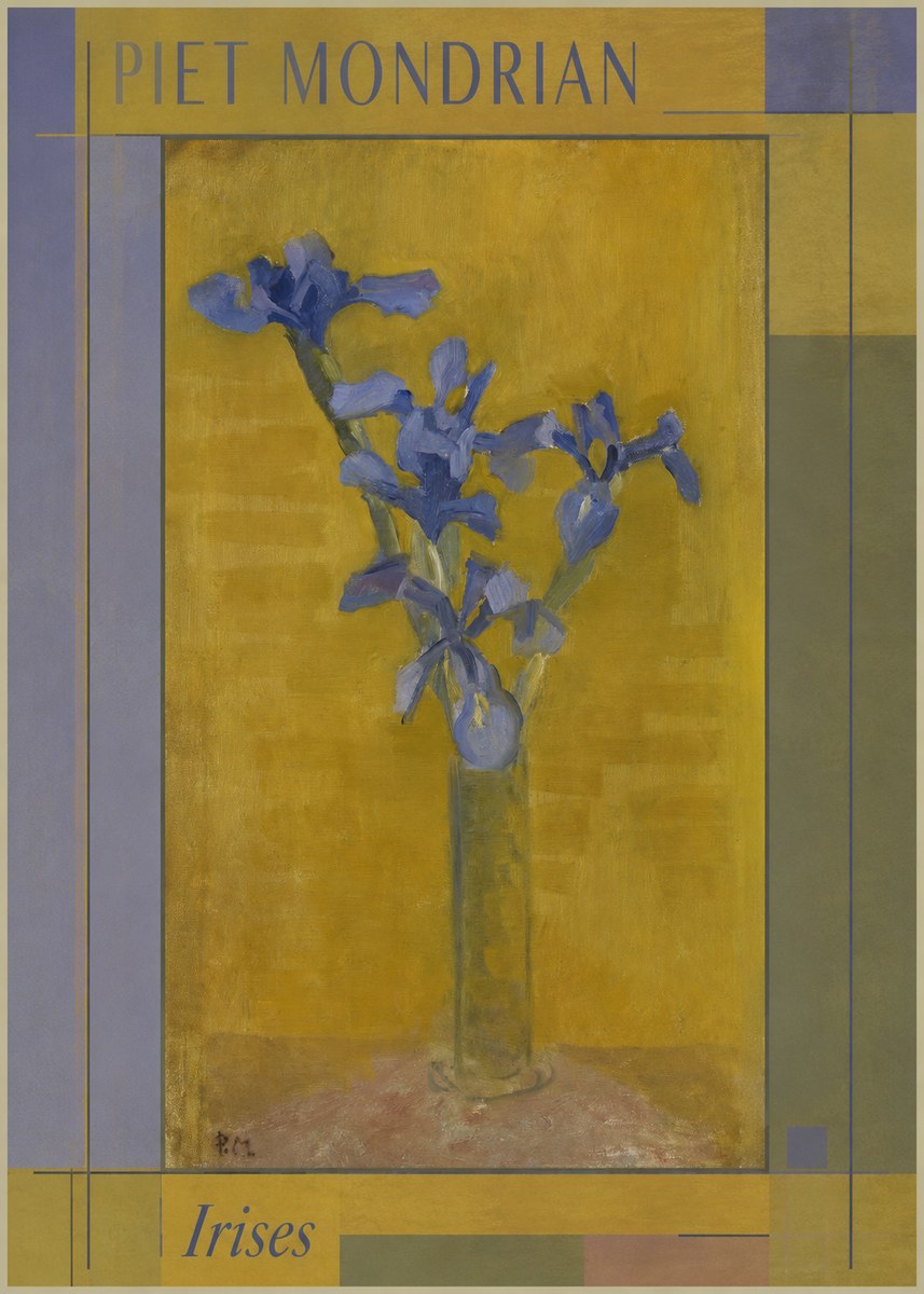 Piet Mondrian Irises No1 - Póster
