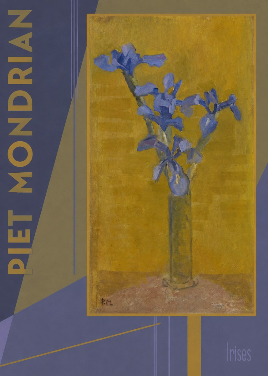 Piet Mondrian Irises No4 - Póster