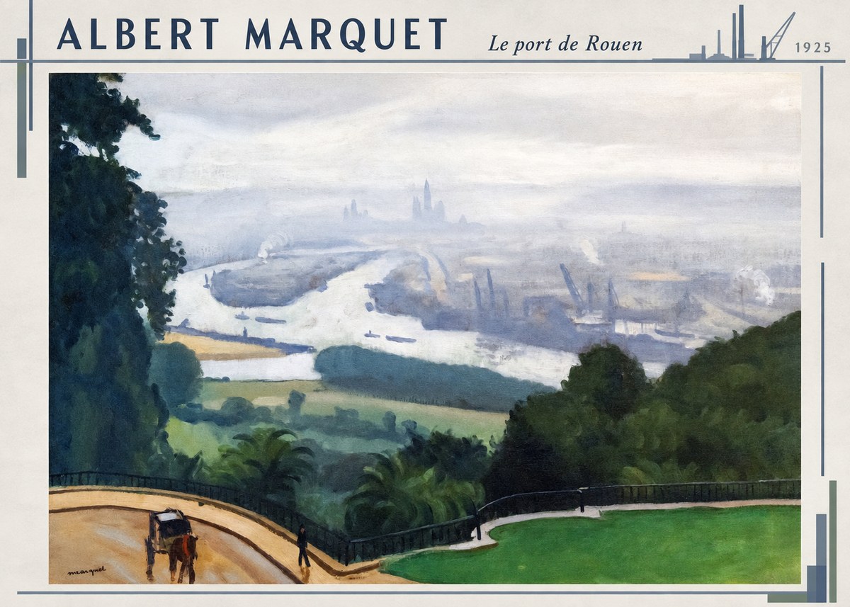 Albert Marquet Le Port De Rouen No3 - Póster