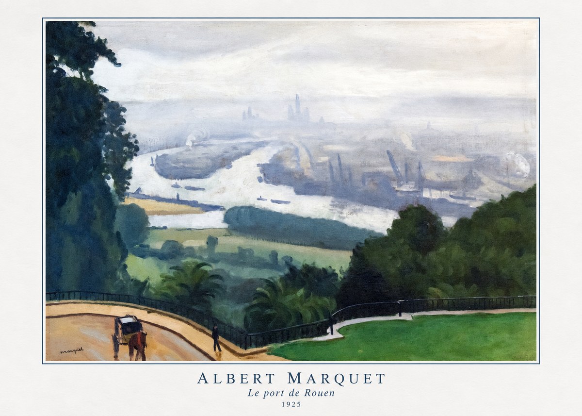 Albert Marquet Le Port De Rouen No4 - Póster